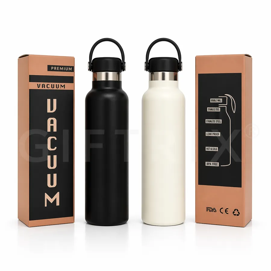 Premium vacuum bottle with branded box