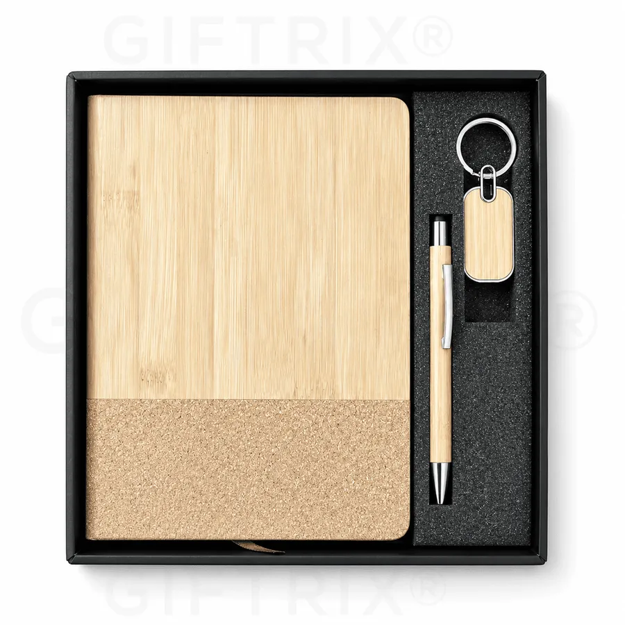 Bamboo & Cork Base Diary Trio
