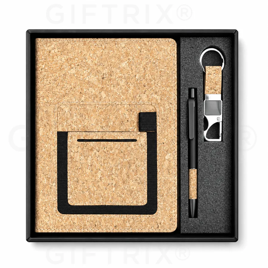 Cork Pocket Diary Trio Set