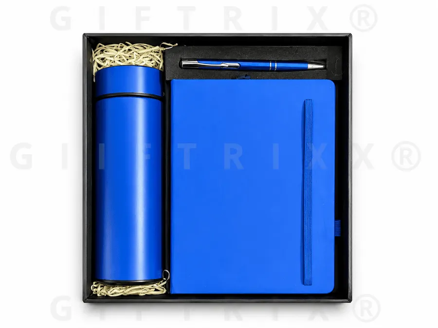 Royal Blue Bottle, Notebook & Pen Set