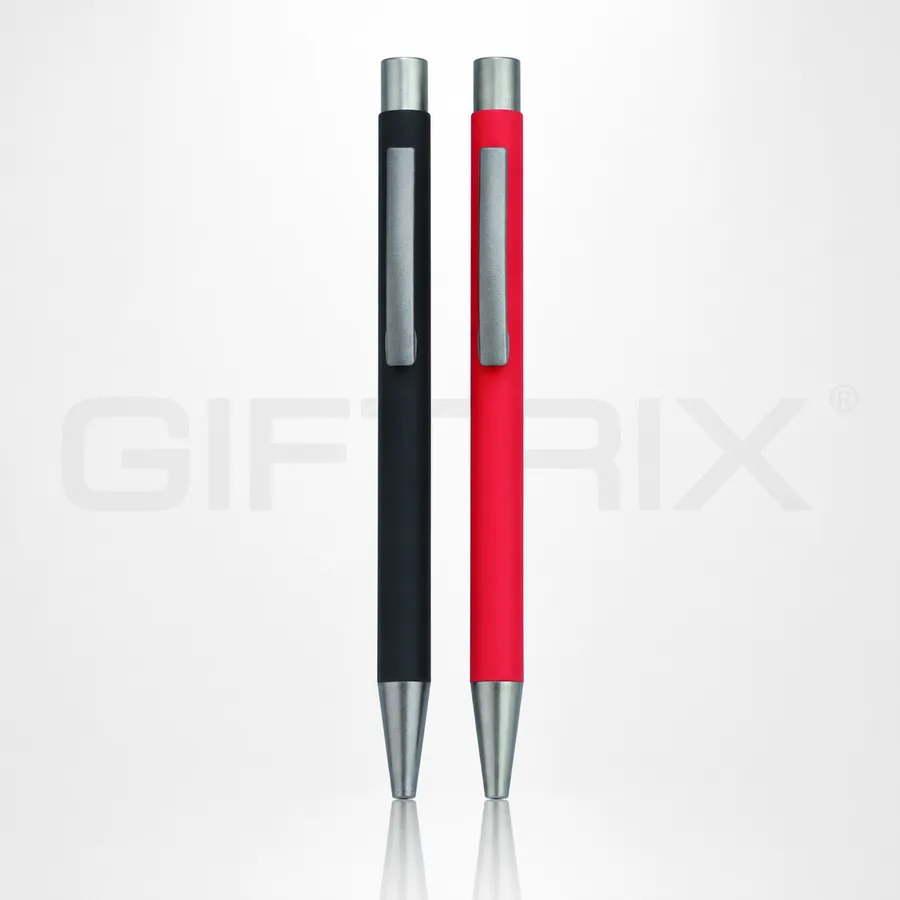 Matte slim pen duo in black and red