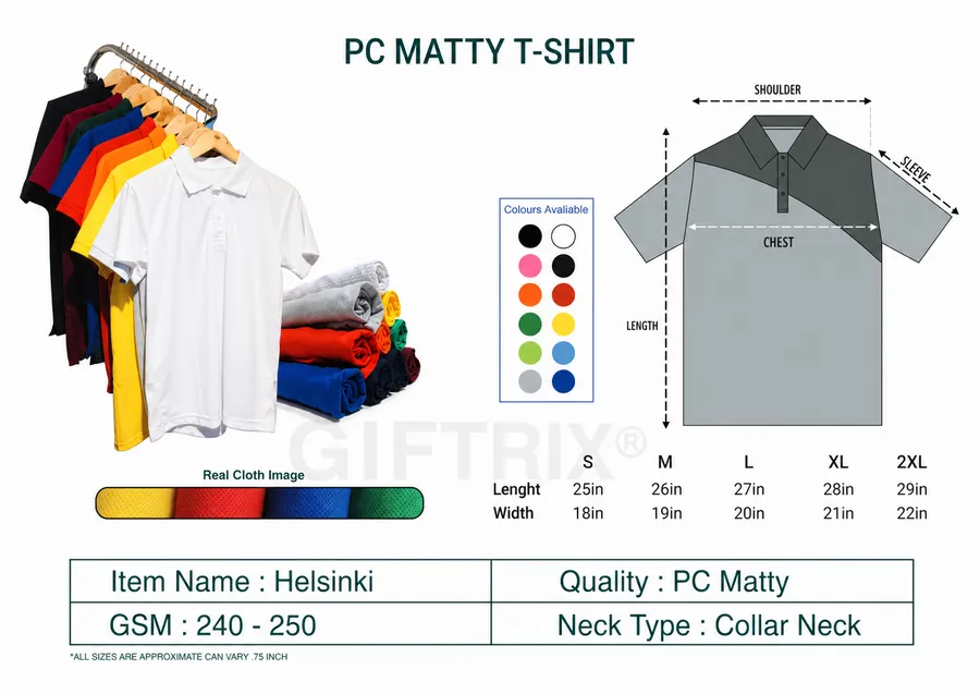 PC matty polo t-shirt range
